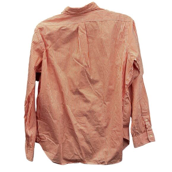 Ralph Lauren Dress Shirt Men's XL Classic Fit Orange Stripe Button Down - Picture 2 of 12